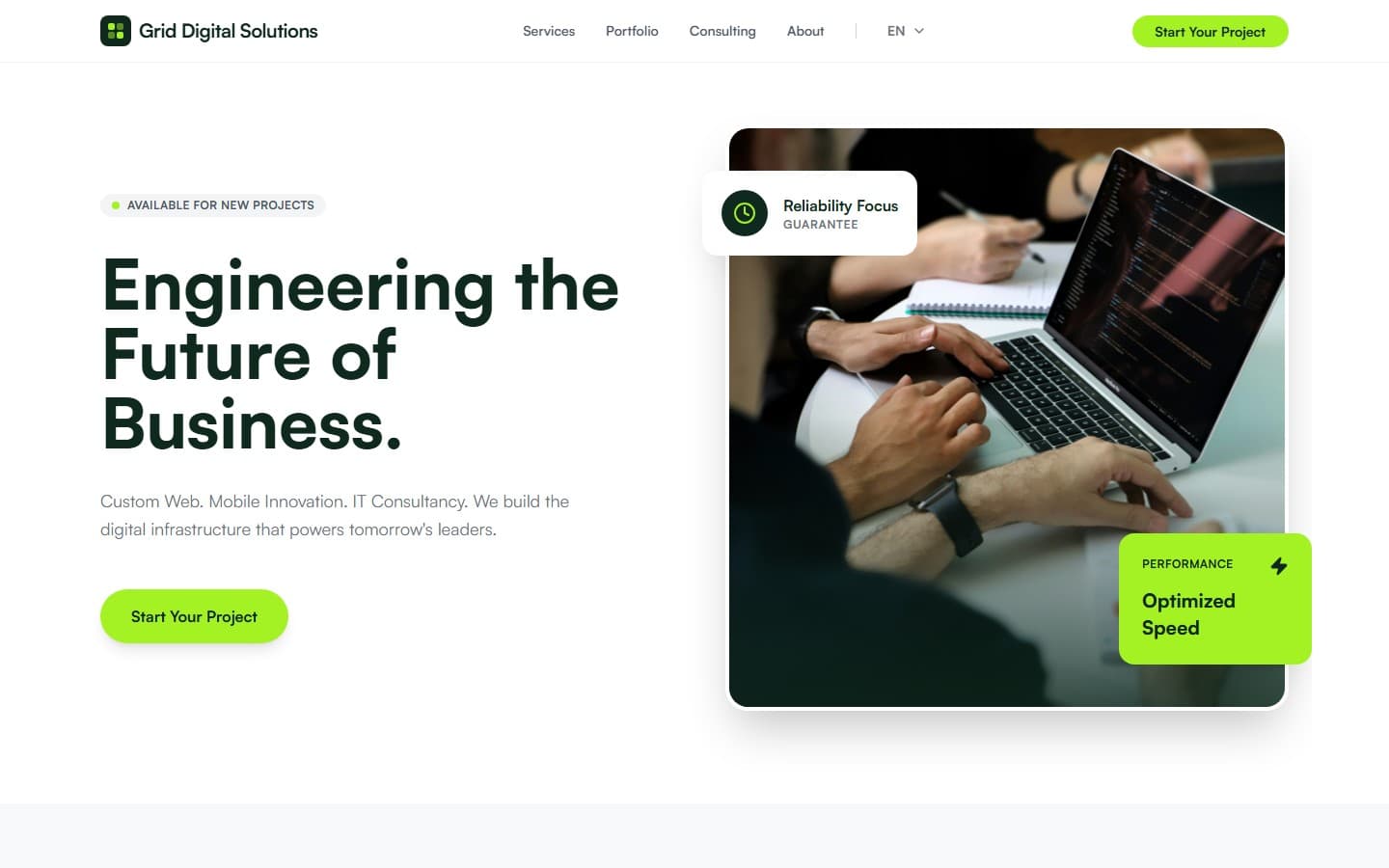 Grid Digital website preview